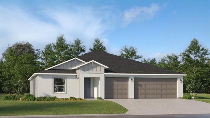 Attached, Exterior, Facade, Ranch