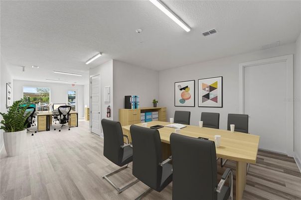 Home Office, Interior, Wood Texture Flooring