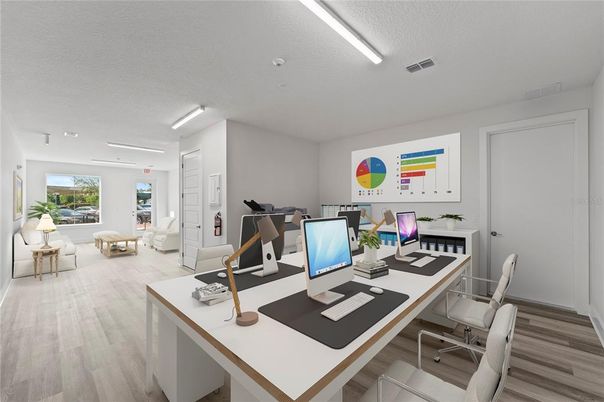 Home Office, Interior, Wood Texture Flooring