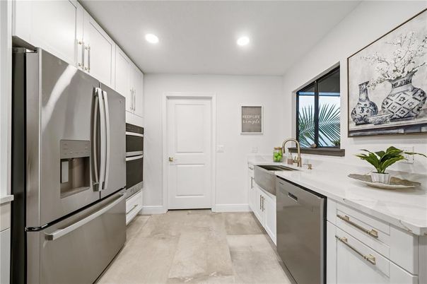 Interior, Kitchen, Recessed Lighting, Stainless Steel Appliances
