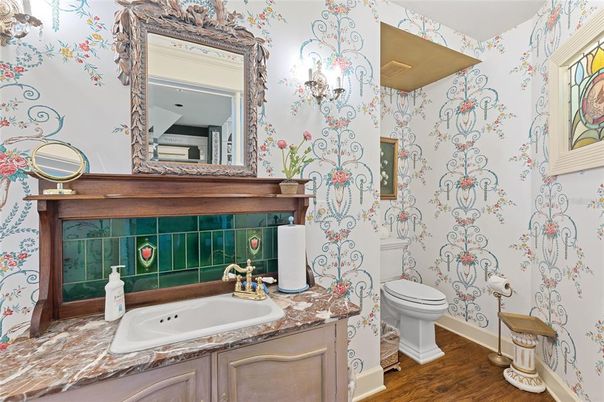 Bathroom, Interior, Wood Texture Flooring