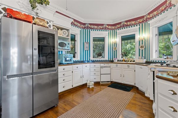Interior, Kitchen, Wood Texture Flooring