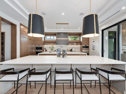 Interior, Kitchen, Pendant Lights, Recessed Lighting, Stainless Steel Appliances