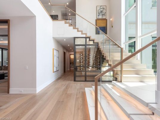 Interior, Recessed Lighting, Wine Storage, Wood Texture Flooring
