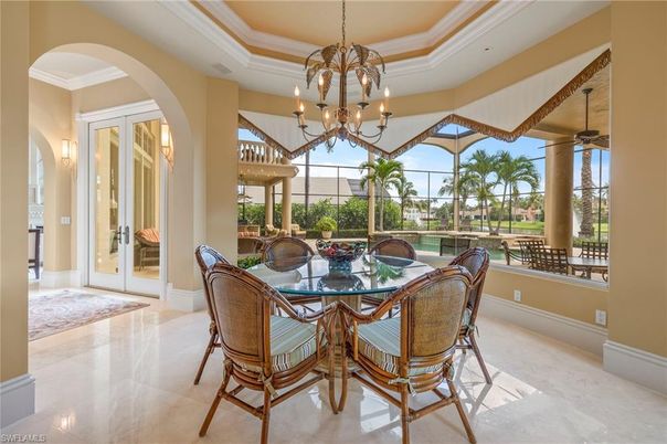 Chandelier, Dining room, Interior, Sun Room
