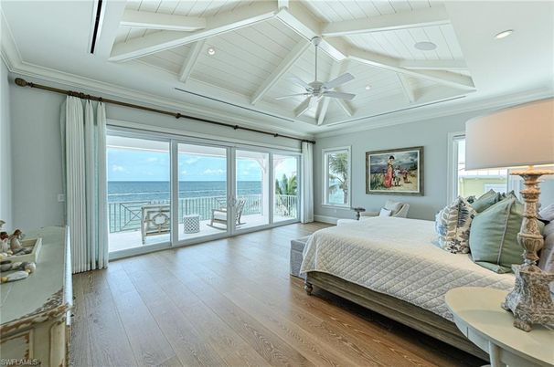 Bedroom, Interior, Recessed Lighting, Water, Wood Texture Flooring