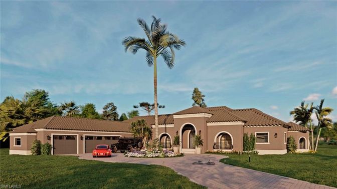Attached, Backyard, Exterior, Facade, Mediterranean
