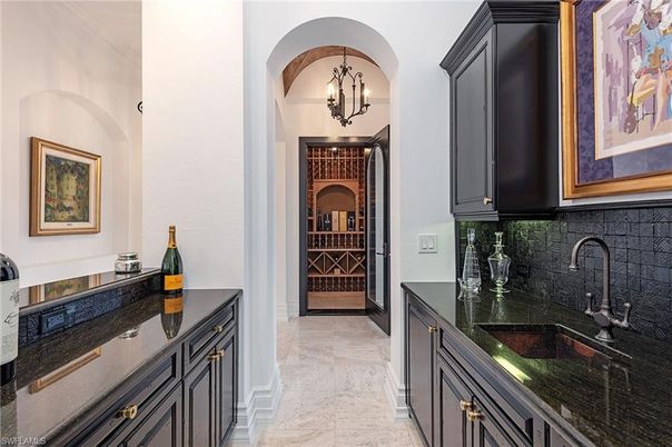 Chandelier, Interior, Marble, Wine Storage