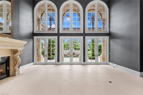 Empty room, Fireplace, Interior