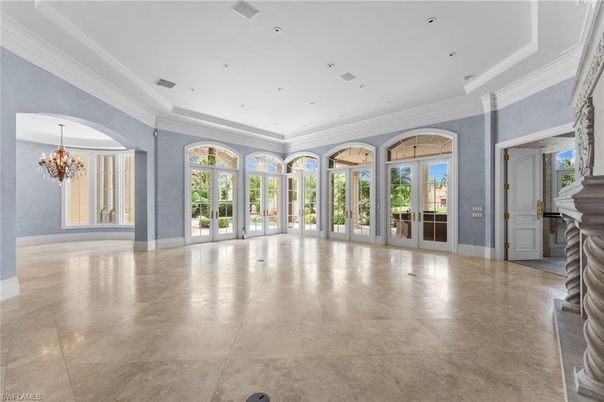 Chandelier, Empty room, Interior, Recessed Lighting