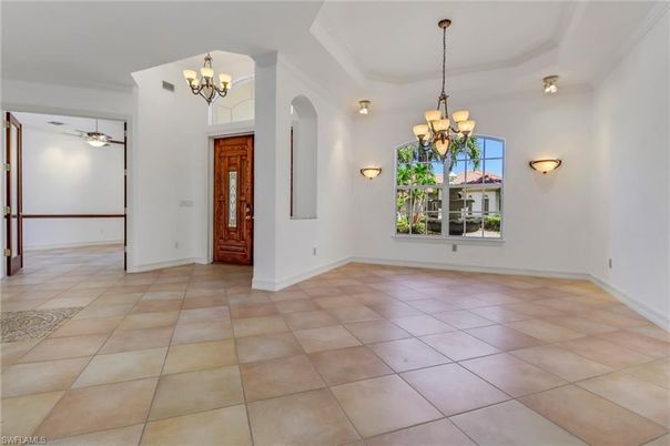Chandelier, Empty room, Interior