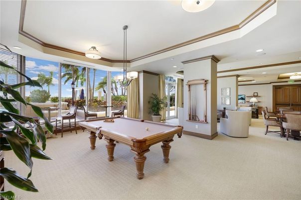 Billiard Table, Chandelier, Dining room, Game Room, Interior, Living room, Pendant Lights, Recessed Lighting