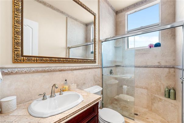 Bathroom, Glass Shower, Interior, Tile Countertops