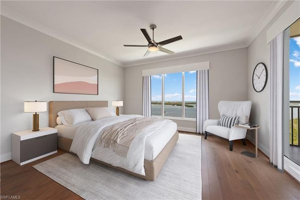 Bedroom, Interior, Water, Wood Texture Flooring