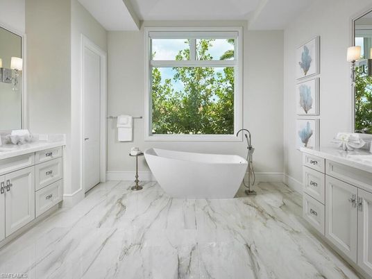 Bathroom, Free Standing Baths, Interior, Marble