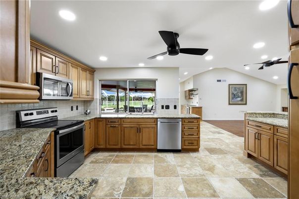 Interior, Kitchen, Recessed Lighting, Stainless Steel Appliances