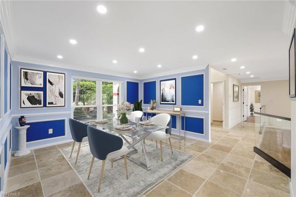 Dining room, Interior, Recessed Lighting