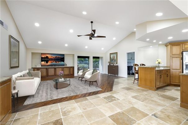 Interior, Kitchen, Living room, Recessed Lighting