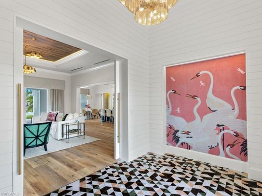 Chandelier, Interior, Living room, Wood Texture Flooring