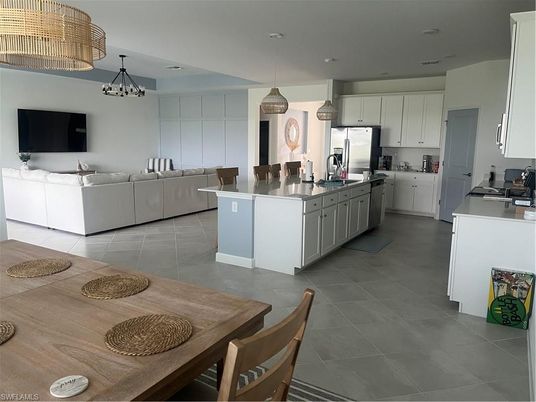Dining room, Interior, Kitchen, Living room, Pendant Lights, Recessed Lighting