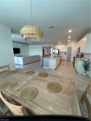 Dining room, Interior, Kitchen, Pendant Lights, Recessed Lighting