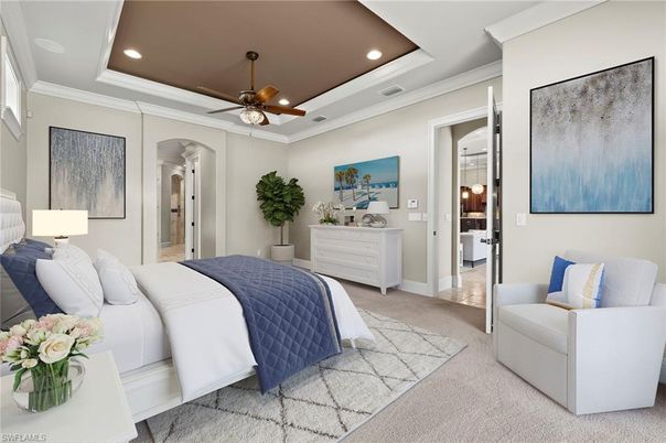 Bedroom, Interior, Recessed Lighting