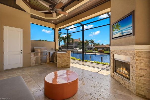 Fireplace, Interior, Sun Room, Water