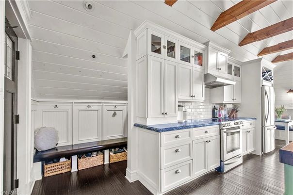 Interior, Kitchen, Wooden Beams, Wood Texture Flooring