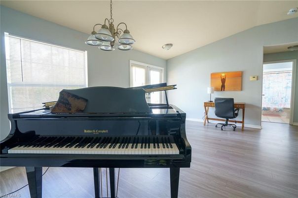 Chandelier, Interior, Piano, Wood Texture Flooring