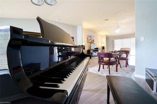 Dining room, Interior, Piano, Wood Texture Flooring