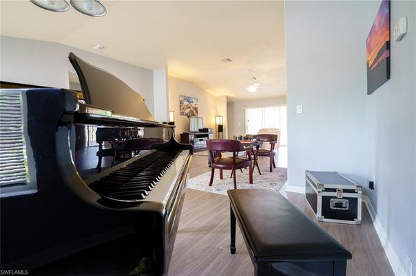 Dining room, Interior, Piano, Wood Texture Flooring