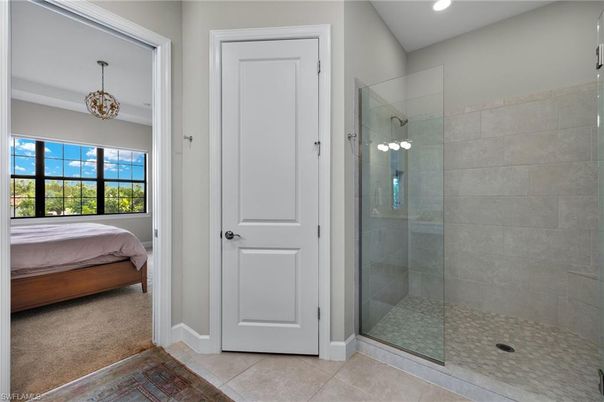 Bathroom, Bedroom, Glass Shower, Interior, Pendant Lights, Recessed Lighting