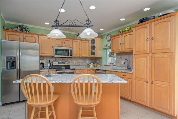 Interior, Kitchen, Pendant Lights, Recessed Lighting, Stainless Steel Appliances