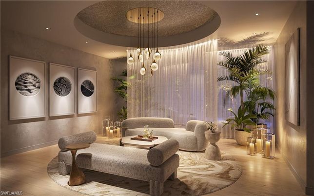 Interior, Living room, Pendant Lights, Recessed Lighting, Wood Texture Flooring