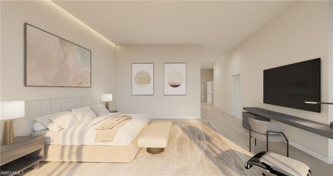 Bedroom, Interior, Wood Texture Flooring