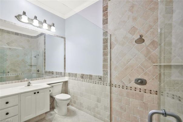 Bathroom, Glass Shower, Interior, Stone Walls
