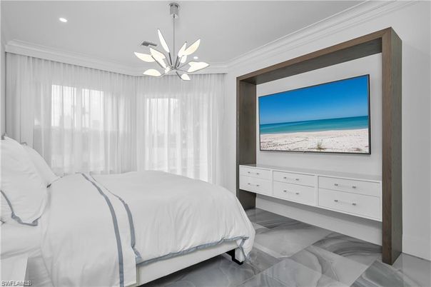 Bedroom, Interior, Pendant Lights, Recessed Lighting