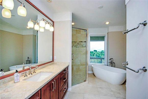 Bathroom, Dual Sink Vanities, Free Standing Baths, Glass Shower, Interior, Recessed Lighting