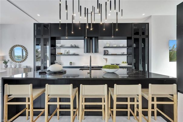 Interior, Kitchen, Pendant Lights, Recessed Lighting, Stainless Steel Appliances