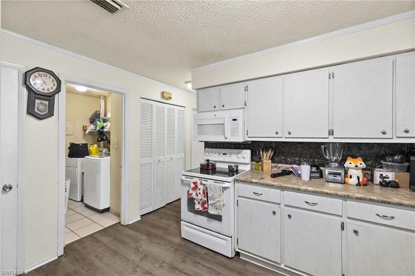 Interior, Kitchen, Washer, Wood Texture Flooring