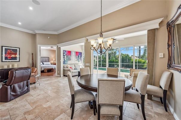 Bedroom, Chandelier, Dining room, Interior, Living room, Recessed Lighting