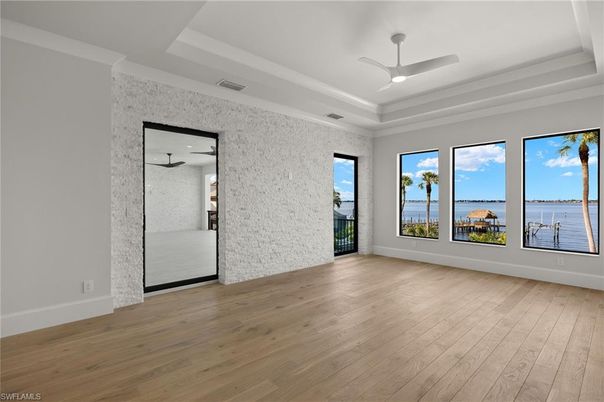 Empty room, Interior, Water, Wood Texture Flooring