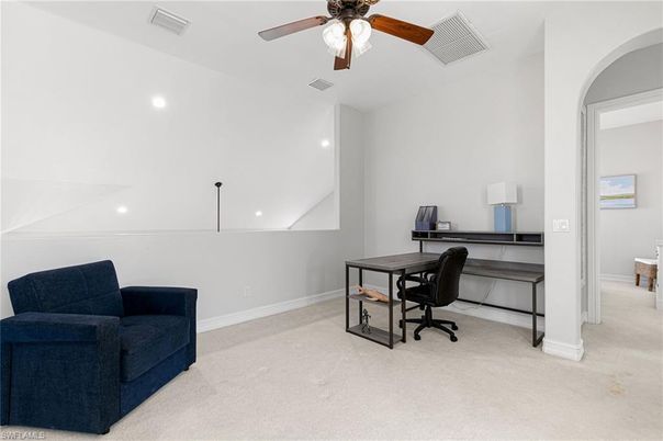 Home Office, Interior, Recessed Lighting