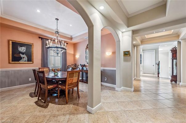 Chandelier, Dining room, Interior, Recessed Lighting