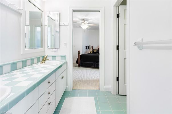 Bathroom, Bedroom, Dual Sink Vanities, Interior, Tile Countertops