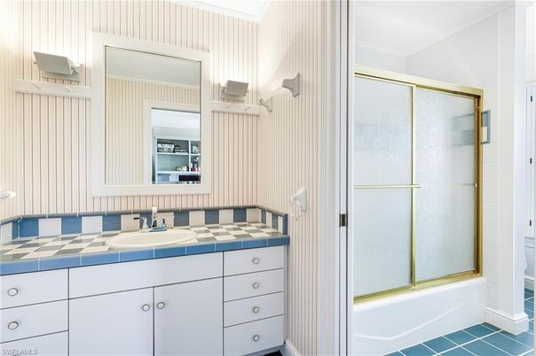 Bathroom, Glass Shower, Interior, Tile Countertops