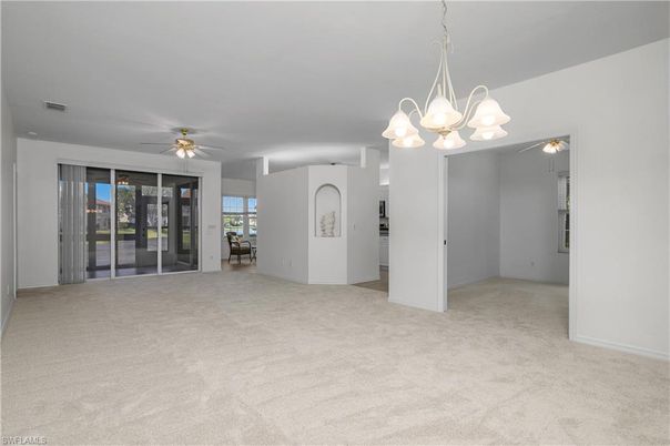 Chandelier, Empty room, Interior