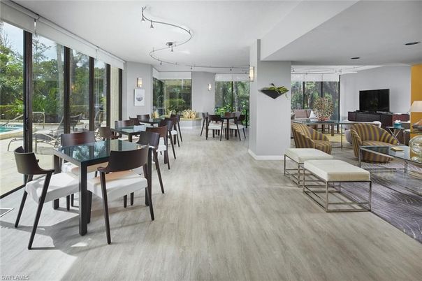Dining room, Interior, Living room, Pendant Lights, Wood Texture Flooring