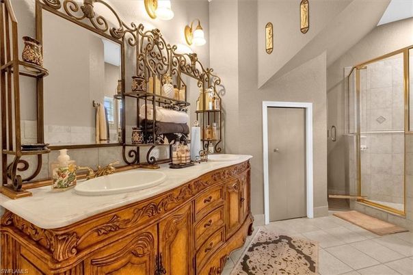 Bathroom, Dual Sink Vanities, Glass Shower, Interior