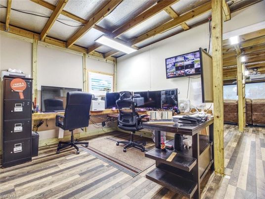 Home Office, Interior, Wooden Beams, Wood Texture Flooring